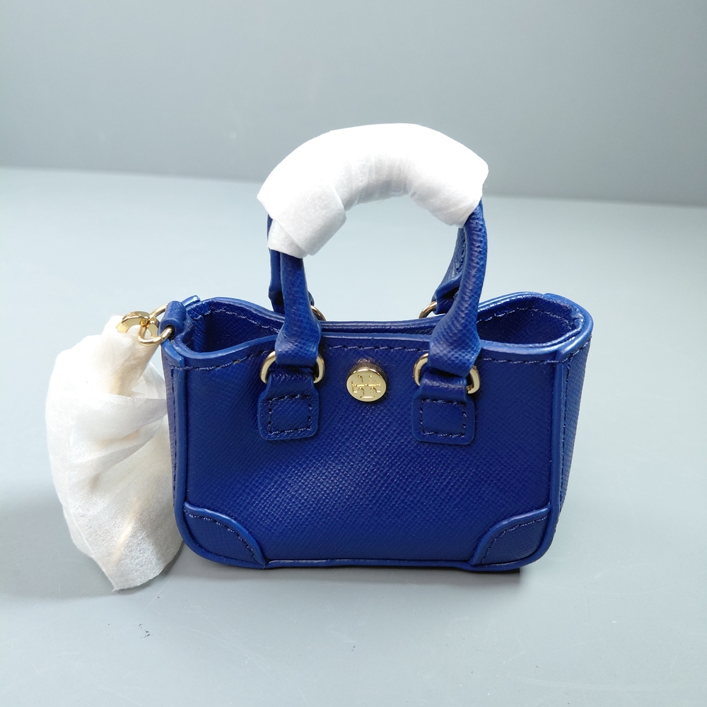 Tory Burch Mini Bag Charm Keychain Blue